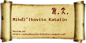 Mihálkovits Katalin névjegykártya